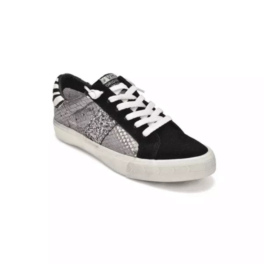 Vintage Havana Black and Silver Low-Top Sneakers